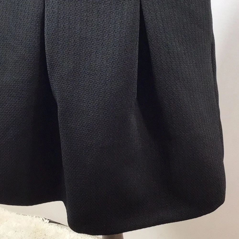 Madewell black jacquard pleated skirt 14